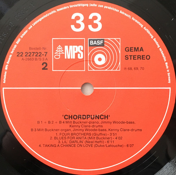 Milt Buckner - Chordpunch (2xVinyl, LP, Album, Compilation, Stereo) Very Good Plus (VG+) / Very Good Plus (VG+)