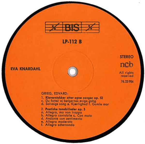 Edvard Grieg - The Complete Piano Music Volume 9 (Vinyl, LP, Stereo) Near Mint (NM or M-) / Very Good (VG)