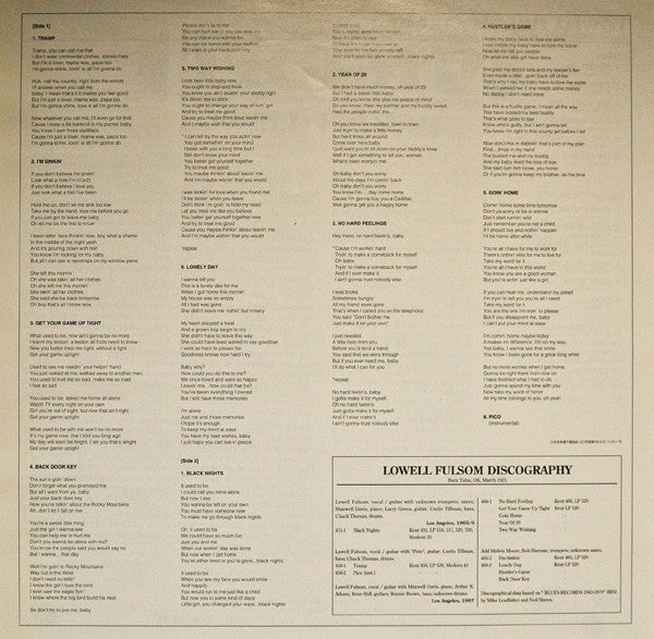 Lowell Fulson - Tramp (Vinyl, LP, Album, Reissue, Stereo) Near Mint (NM or M-) / Near Mint (NM or M-)