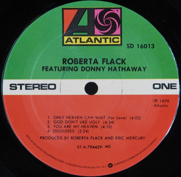 Roberta Flack - Roberta Flack Featuring Donny Hathaway (Vinyl, LP, Album, Stereo) Very Good (VG) / Good Plus (G+)