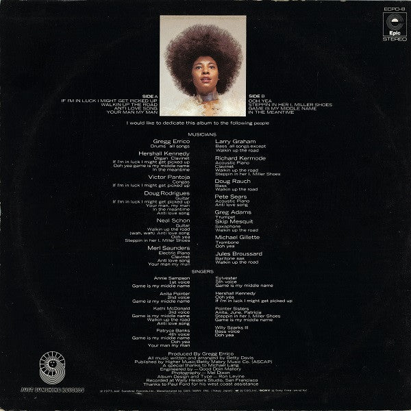 Betty Davis - Betty Davis (Vinyl, LP, Album) Near Mint (NM or M-) / Very Good Plus (VG+)