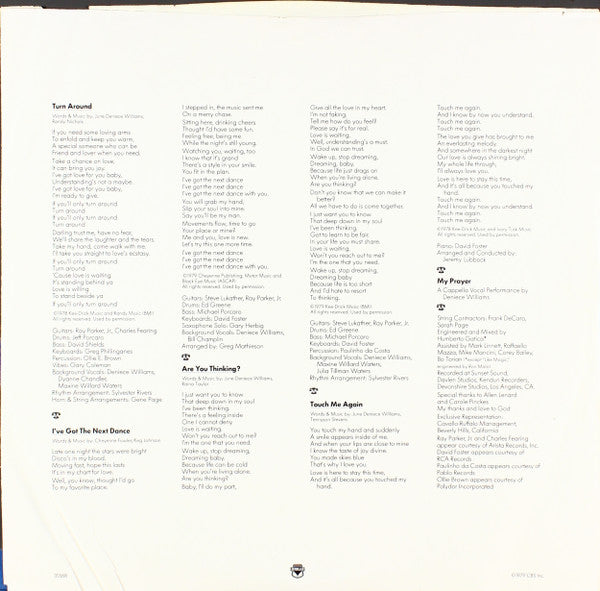 Deniece Williams - When Love Comes Calling (Vinyl, LP, Album) Very Good Plus (VG+) / Very Good (VG)