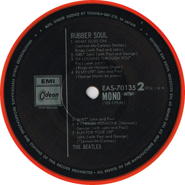 The Beatles - Rubber Soul (Vinyl, LP, Album, Reissue, Mono) Very Good Plus (VG+) / Very Good Plus (VG+)