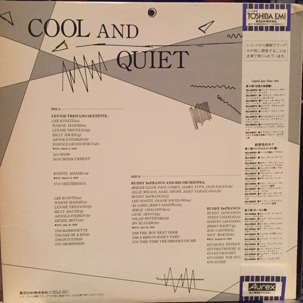 Lennie Tristano - Cool & Quiet (Vinyl, LP, Compilation, Mono) Near Mint (NM or M-) / Very Good Plus (VG+)