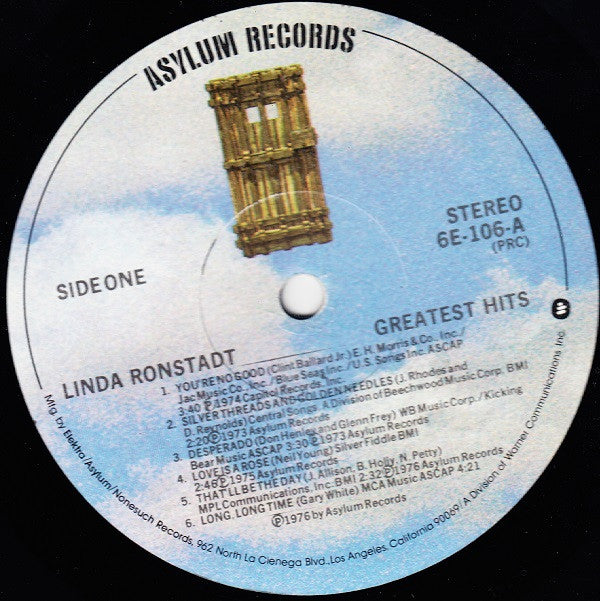 Linda Ronstadt - Greatest Hits (Vinyl, LP, Compilation, Reissue) Very Good (VG) / Very Good (VG)