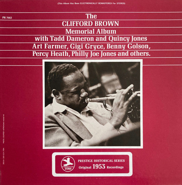Clifford Brown - The Clifford Brown Memorial Album (Vinyl, LP, Compilation, Reissue, Remastered, Stereo) Very Good (VG) / Very Good (VG)