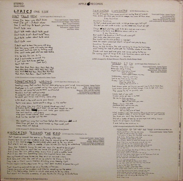 James Taylor (2) - James Taylor (Vinyl, LP, Album) Good Plus (G+) / Very Good Plus (VG+)