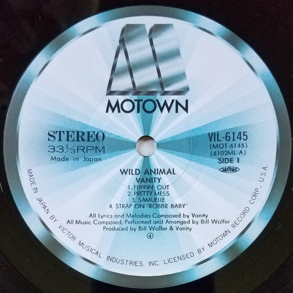 Vanity - Wild Animal = ワイルド・アニマル (Vinyl, LP, Album, Stereo) Very Good Plus (VG+) / Very Good Plus (VG+)