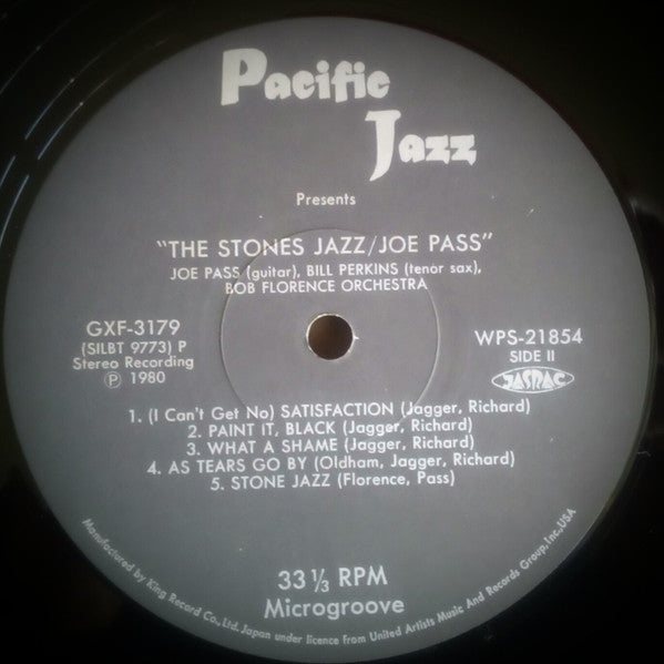 Joe Pass - The Stones Jazz (Vinyl, LP, Album, Stereo, Reissue) Very Good Plus (VG+) / Very Good (VG)