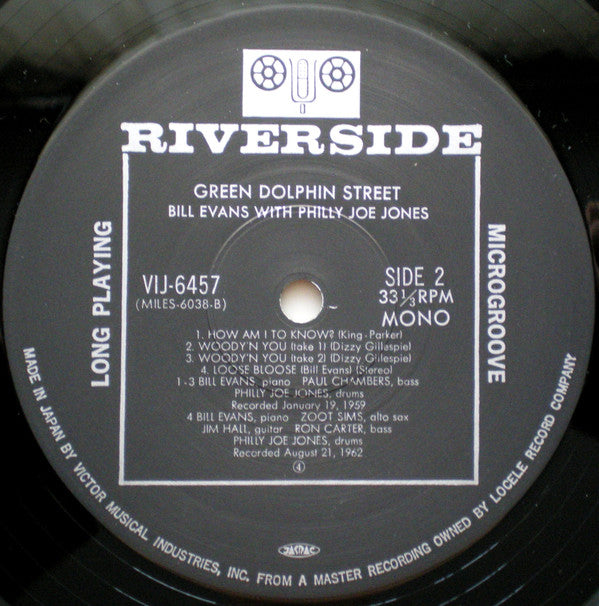 Bill Evans - Green Dolphin Street (Vinyl, LP, Album, Reissue, Mono)