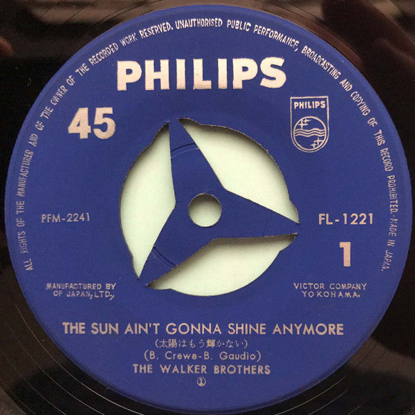 The Walker Brothers - The Sun Ain't Gonna Shine Any More (Vinyl, 7", 45 RPM, Single) Very Good Plus (VG+) / Very Good Plus (VG+)