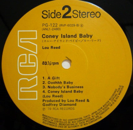 Lou Reed - Coney Island Baby (Vinyl, LP, Album, Reissue)