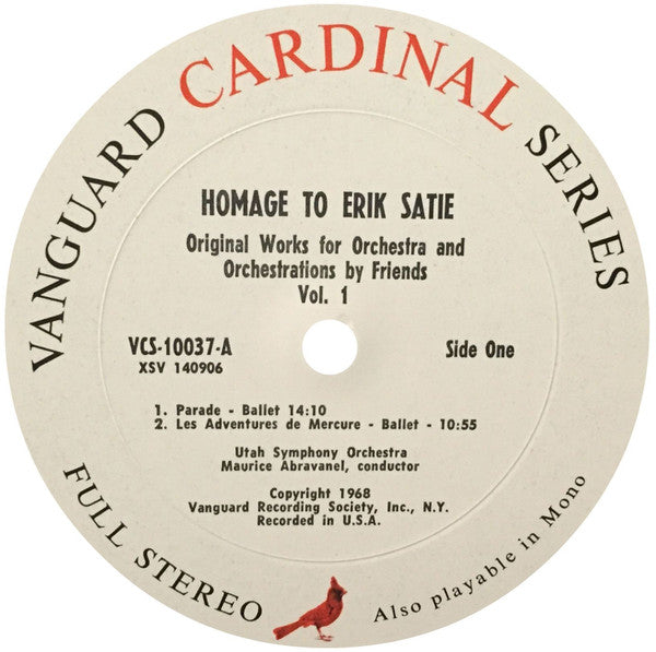 Erik Satie - Homage To Erik Satie (His Original Works For Orchestra As Well As Orchestrations By Friends) (2xVinyl, LP, Stereo) Very Good (VG) / Very Good Plus (VG+)