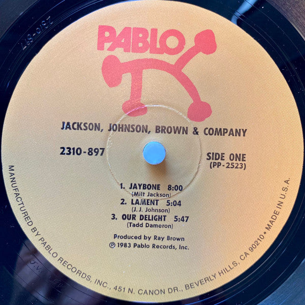Milt Jackson - Jackson, Johnson, Brown, & Company (Vinyl, LP, Album, Stereo) Very Good (VG) / Very Good (VG)