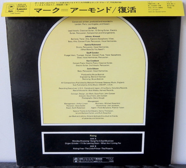 Mark-Almond - Rising (Vinyl, LP, Album, Stereo) Very Good Plus (VG+) / Very Good Plus (VG+)