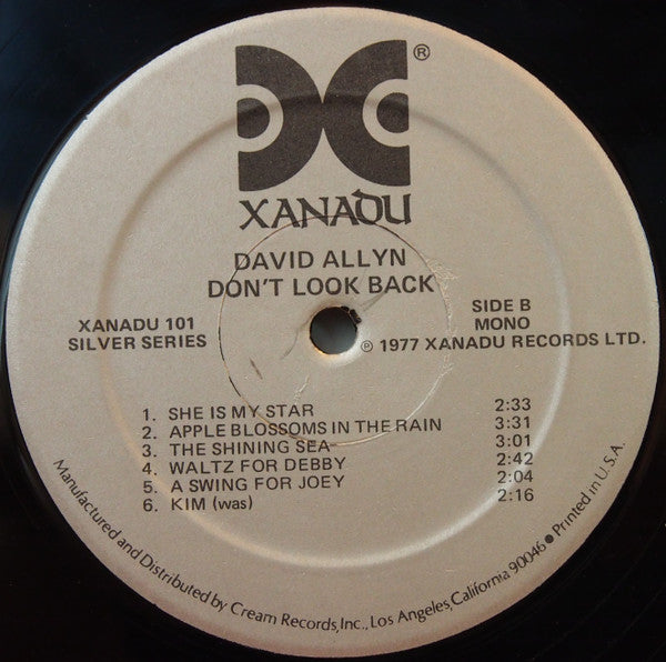 David Allyn - Don't Look Back (Vinyl, LP, Album) Very Good Plus (VG+) / Very Good (VG)