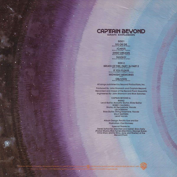 Captain Beyond - Dawn Explosion (Vinyl, LP, Album) Near Mint (NM or M-) / Very Good Plus (VG+)
