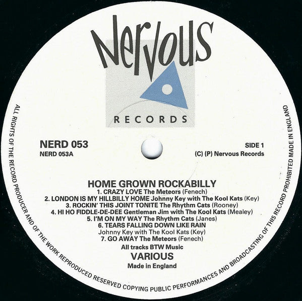 Various - Home Grown Rockabilly (Vinyl, LP, Compilation, Reissue) Very Good Plus (VG+) / Very Good Plus (VG+)