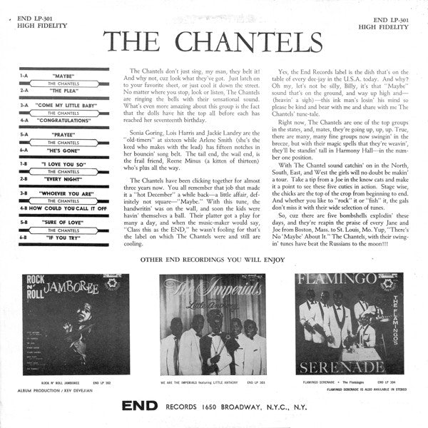 The Chantels - We Are The Chantels (Vinyl, LP, Album, Reissue, Stereo) Very Good Plus (VG+) / Very Good (VG)