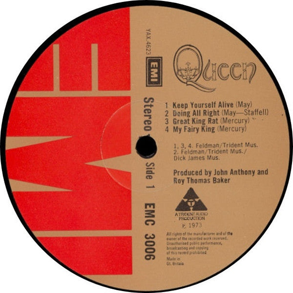 Queen - Queen (Vinyl, LP, Album, Reissue, Stereo) Very Good Plus (VG+) / Good Plus (G+)
