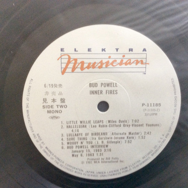 Bud Powell - Inner Fires: The Genius Of Bud Powell (Vinyl, LP, Album, Promo, Remastered, Mono) Very Good Plus (VG+) / Very Good Plus (VG+)