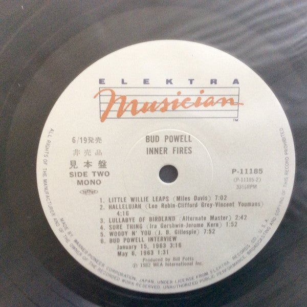 Bud Powell - Inner Fires: The Genius Of Bud Powell (Vinyl, LP, Album, Promo, Remastered, Mono) Very Good Plus (VG+) / Very Good Plus (VG+)