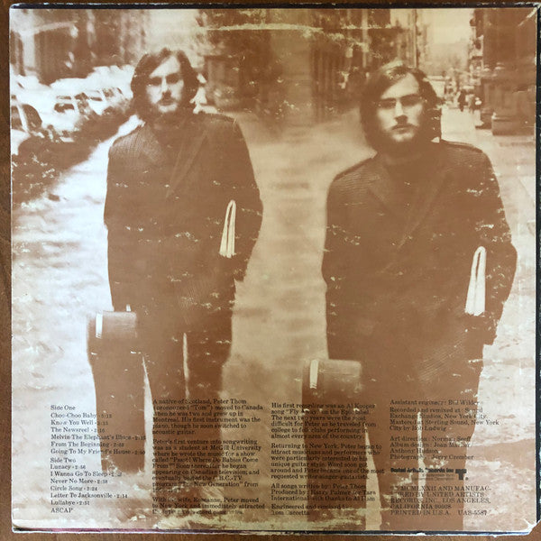 Peter Thom (3) - Peter Thom (Vinyl, LP, Album) Good Plus (G+) / Good (G)