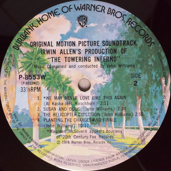 John Williams (4) - Irwin Allen's The Towering Inferno (Original Motion Picture Soundtrack) (Vinyl, LP, Album) Very Good Plus (VG+) / Very Good Plus (VG+)