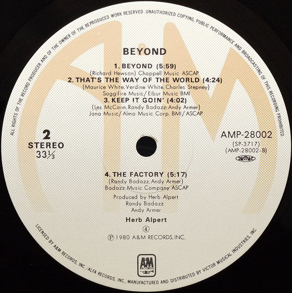 Herb Alpert - Beyond (Vinyl, LP, Album)