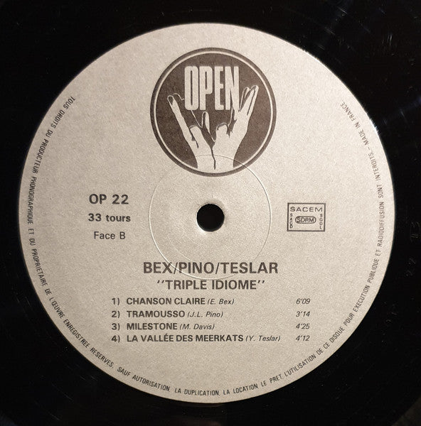 Emmanuel Bex - Triple Idiome (Vinyl, LP, Album) Good Plus (G+) / Good (G)