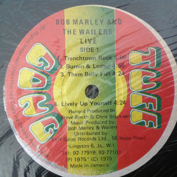 Bob Marley & The Wailers - Live! (Vinyl, LP, Album) Good Plus (G+) / Very Good (VG)