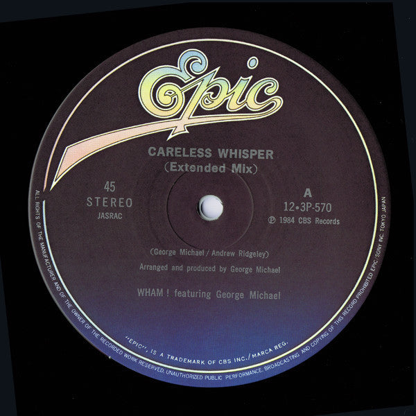 Wham! - Careless Whisper (Vinyl, 12", 45 RPM)