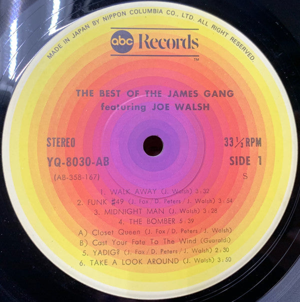 James Gang - The Best Of The James Gang Featuring Joe Walsh (Vinyl, LP, Compilation, Reissue, Stereo) Very Good Plus (VG+) / Very Good (VG)