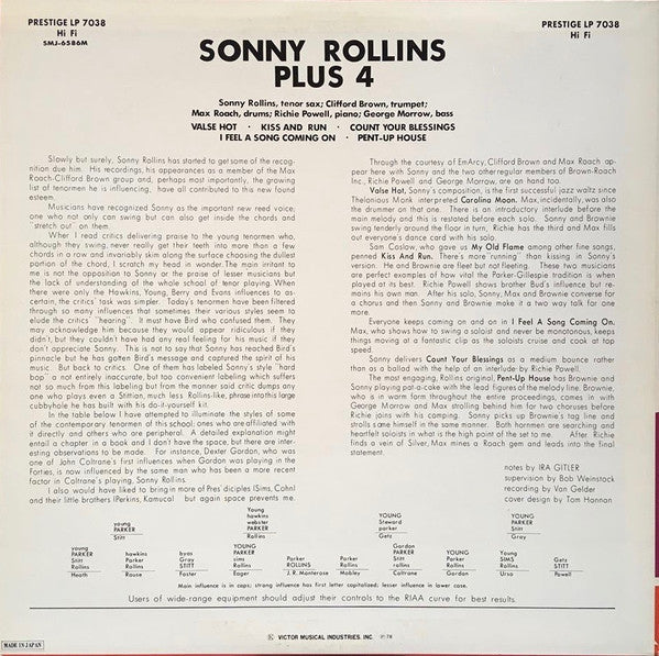 Sonny Rollins - Plus 4 (Vinyl, LP, Album, Mono, Reissue)