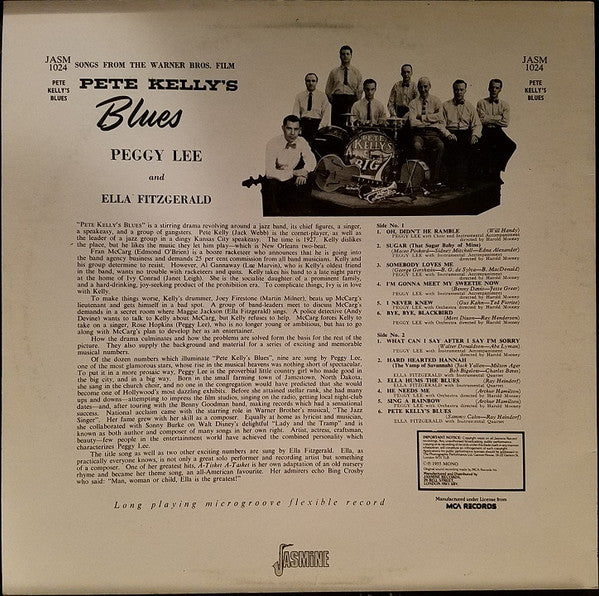 Peggy Lee - Pete Kelly's Blues (Vinyl, LP, Album, Reissue, Mono) Very Good (VG) / Good Plus (G+)