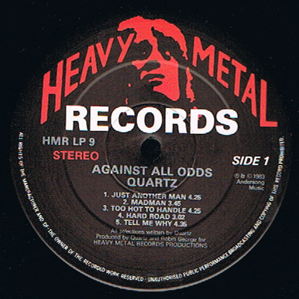 Quartz (10) - Against All Odds (Vinyl, LP, Album) Near Mint (NM or M-) / Near Mint (NM or M-)
