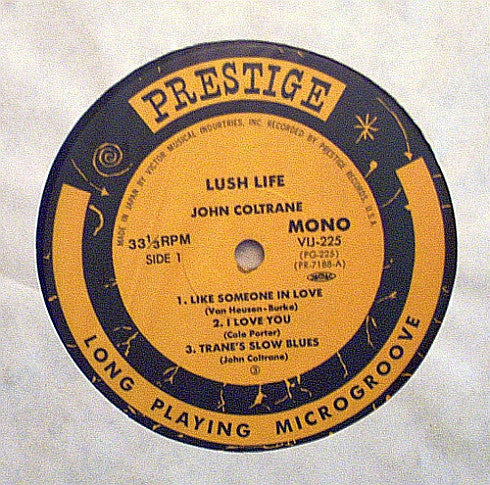 John Coltrane - Lush Life (Vinyl, LP, Album, Mono, Reissue) Very Good Plus (VG+) / Very Good Plus (VG+)