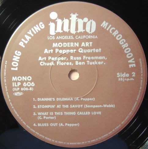Art Pepper Quartet - Modern Art (Vinyl, LP, Album, Limited Edition,...
