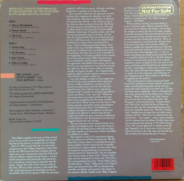 Bill Evans - More From The Vanguard (LP, Album) - Good Plus (G+) / Very Good Plus (VG+)