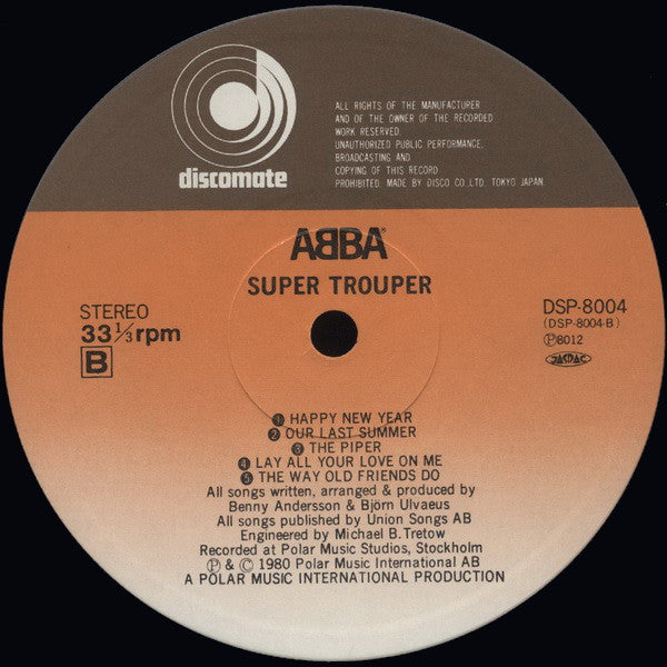 ABBA - Super Trouper = スーパー・トゥルーパー (Vinyl, LP, Album, Stereo)