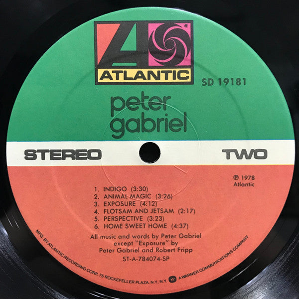 Peter Gabriel - Peter Gabriel (Vinyl, LP, Album, Stereo) Very Good Plus (VG+) / Very Good (VG)