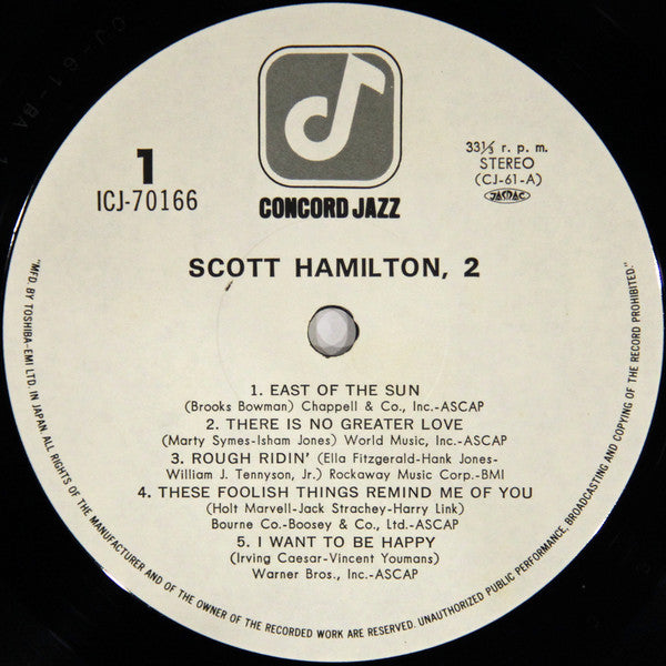 Scott Hamilton - Scott Hamilton, 2 (Vinyl, LP, Album) Very Good Plus (VG+) / Very Good Plus (VG+)