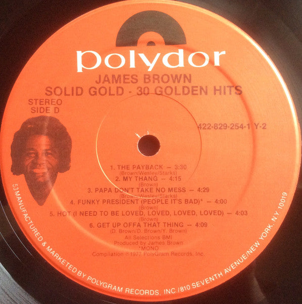 James Brown - Solid Gold (30 Golden Hits - 21 Golden Years) (2xVinyl, LP, Compilation, Reissue, Remastered, Stereo, Mono) Very Good (VG) / Very Good (VG)