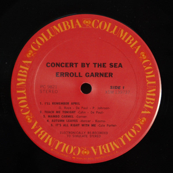 Erroll Garner - Concert By The Sea (Vinyl, LP, Album, Stereo)