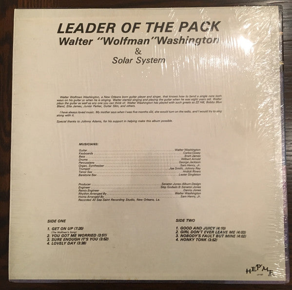 Walter "Wolfman" Washington - Leader Of The Pack (Vinyl, LP, Album) Very Good (VG) / Very Good (VG)