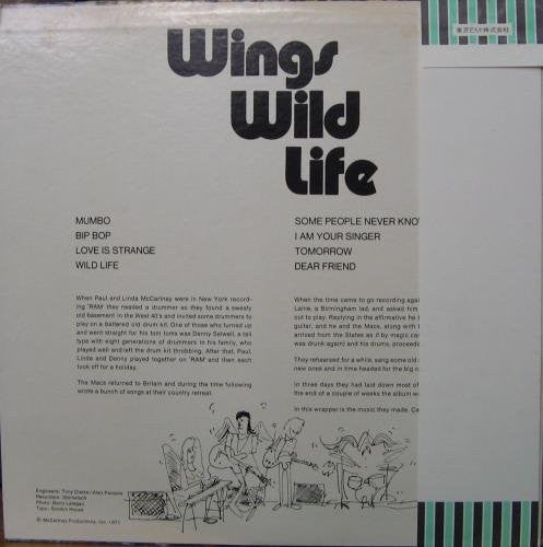 Wings (2) - Wild Life (Vinyl, LP, Album, Reissue) Very Good (VG) / Good Plus (G+)