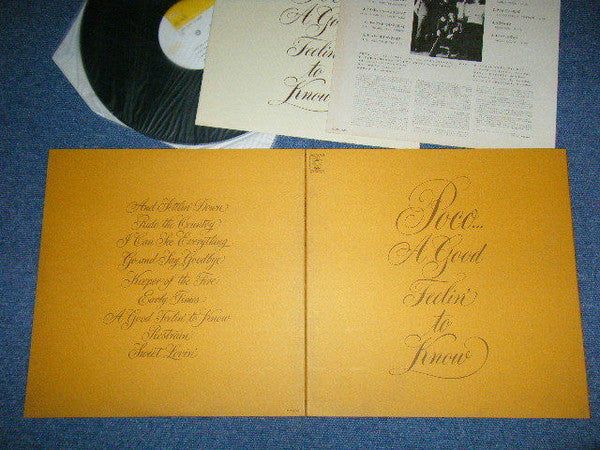 Poco (3) - A Good Feelin' To Know (Vinyl, LP, Album) Very Good (VG) / Very Good Plus (VG+)