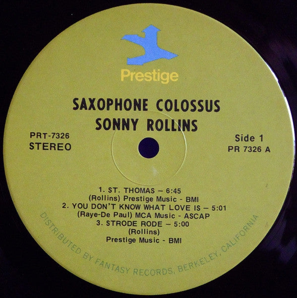 Sonny Rollins - Saxophone Colossus (Vinyl, LP, Album, Stereo, Reissue)