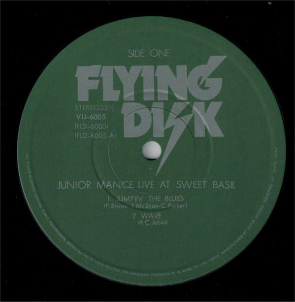 Junior Mance - Live At Sweet Basil (Vinyl, LP, Album) Very Good (VG) / Very Good (VG)