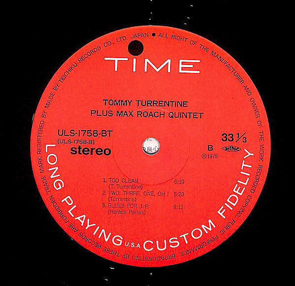 Tommy Turrentine - Tommy Turrentine (Vinyl, LP, Album, Reissue, Stereo) Near Mint (NM or M-) / Near Mint (NM or M-)